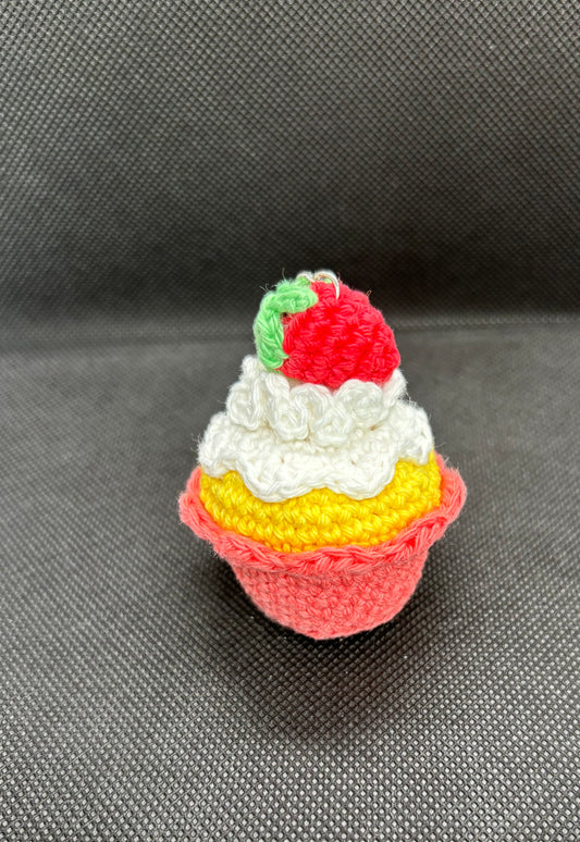 Porte clé cupcake fruits