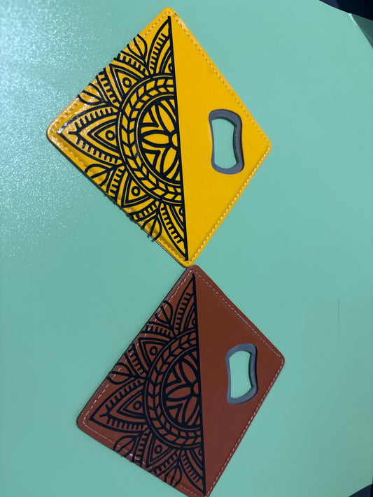 Dessous de verre décapsuleur